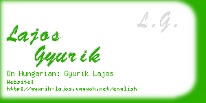 lajos gyurik business card